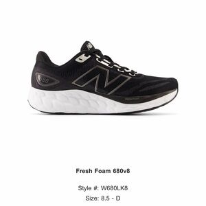 New Balance Black and White Athletic Sneakers